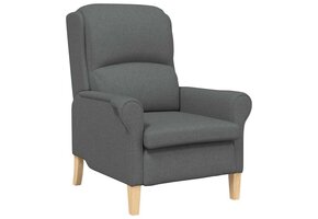 Donkergrijze Fauteuil - Stof & Multiplex - 41% Korting