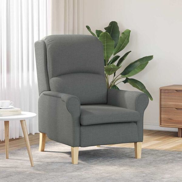 Donkergrijze Fauteuil van Stof - 76x94x102 cm - 35% Korting