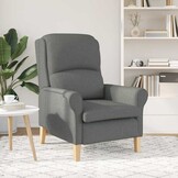 Donkergrijze Fauteuil van Stof - 76x94x102 cm - 35% Korting