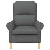 Donkergrijze Fauteuil van Stof - 76x94x102 cm - 35% Korting