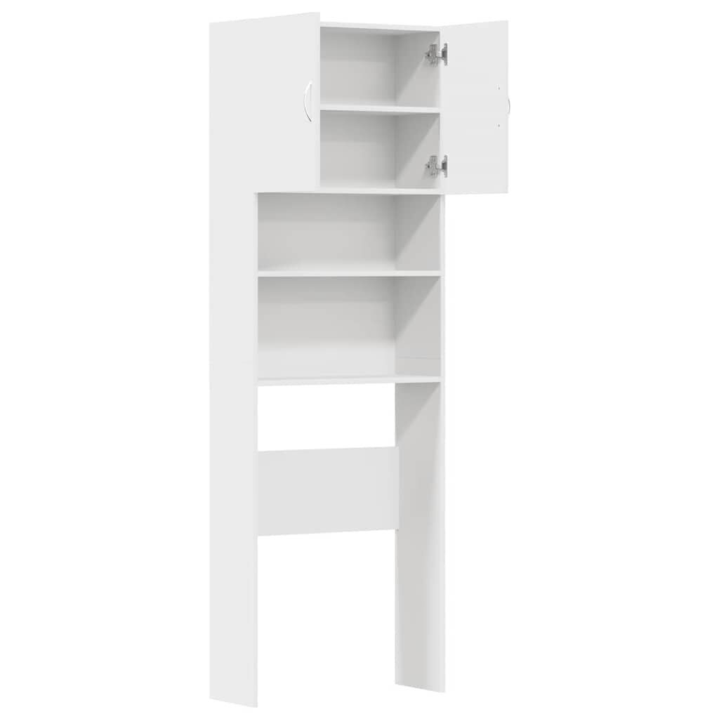 Bespaar 34% op Wasmachinekast 64x24x190cm Bewerkt Hout Wit