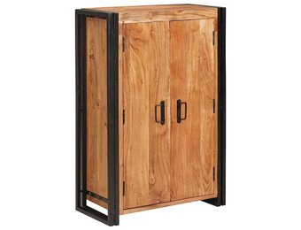 Highboard Bruin Massief Acaciahout & Metaal | 59% Korting