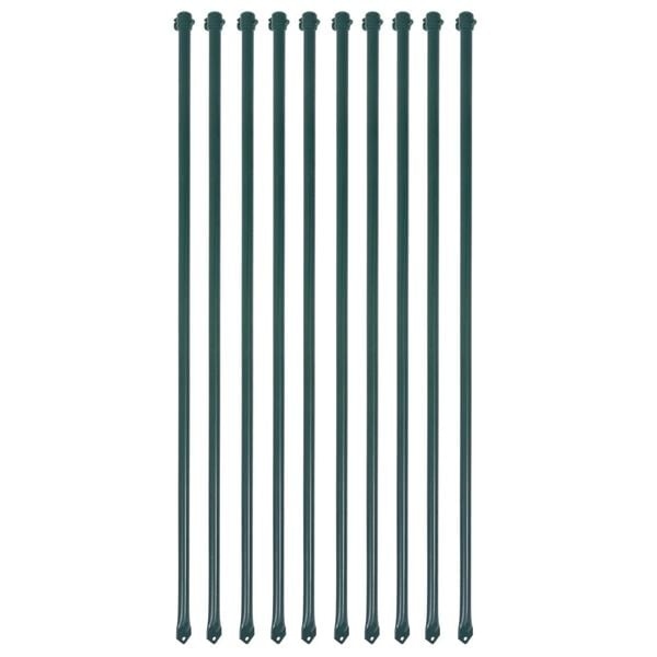 vidaXL Tuinpalen Metaal Groen 1m - 10 Stuks (33% Korting)