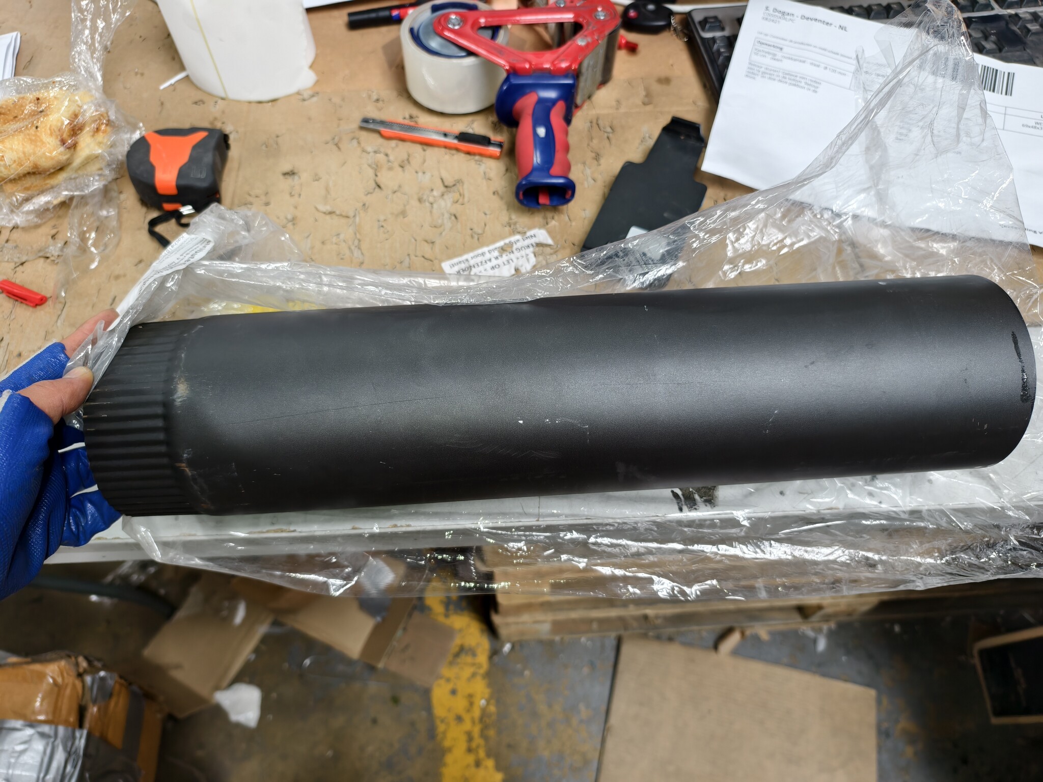 Kachelpijp Rookkanaal Staal Ø 120mm 50cm Zwart - 52% Korting!