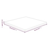 Eiken Tafelblad 40x40cm Donkerbruin - 54% Korting!