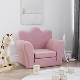 vidaXL Kinderslaapbank Pluche Roze - 33% Korting