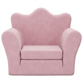 vidaXL Kinderslaapbank Pluche Roze - 33% Korting
