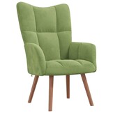 Relaxstoel Fluweel Lichtgroen - 34% Korting!