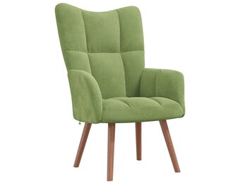 Relaxstoel Fluweel Lichtgroen - 34% Korting!