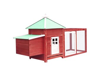 Kippenhok met nestkast van Vurenhout (190cm) - 59% Korting!