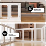 Transparant Acryl Hondenren 61cm Hoog | 10 Panelen | 59% Korting