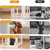Transparant Acryl Hondenren 61cm Hoog | 10 Panelen | 59% Korting