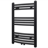 Gebogen Handdoekradiator Zwart 500x764 mm - 34% Korting