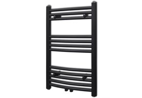 Gebogen Handdoekradiator Zwart - 500x764mm - 40% Korting