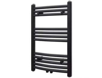 Gebogen Handdoekradiator Zwart 500x764 mm - 34% Korting