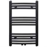 Gebogen Handdoekradiator Zwart 500x764 mm - 34% Korting
