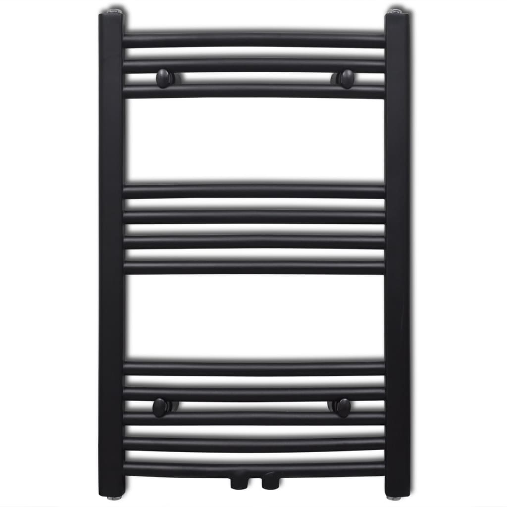 Gebogen Handdoekradiator Zwart 500x764 mm - 34% Korting