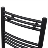 Gebogen Handdoekradiator Zwart 500x764 mm - 34% Korting