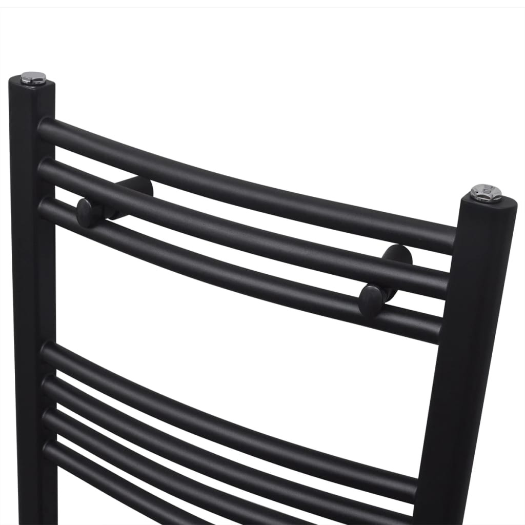 Gebogen Handdoekradiator Zwart 500x764 mm - 34% Korting