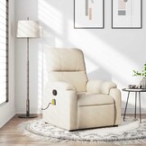 Verstelbare Massagestoel Microvezel Beige - 55% Korting!