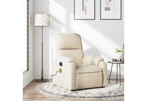 Verstelbare Massagestoel Microvezel Beige - 55% Korting!