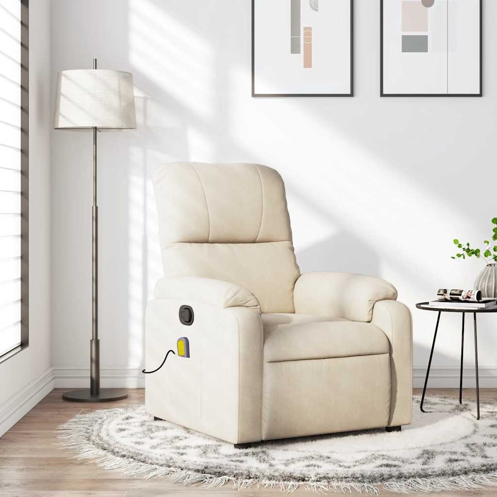 Verstelbare Massagestoel Microvezel Beige - 55% Korting!