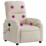 Verstelbare Massagestoel Microvezel Beige - 55% Korting!