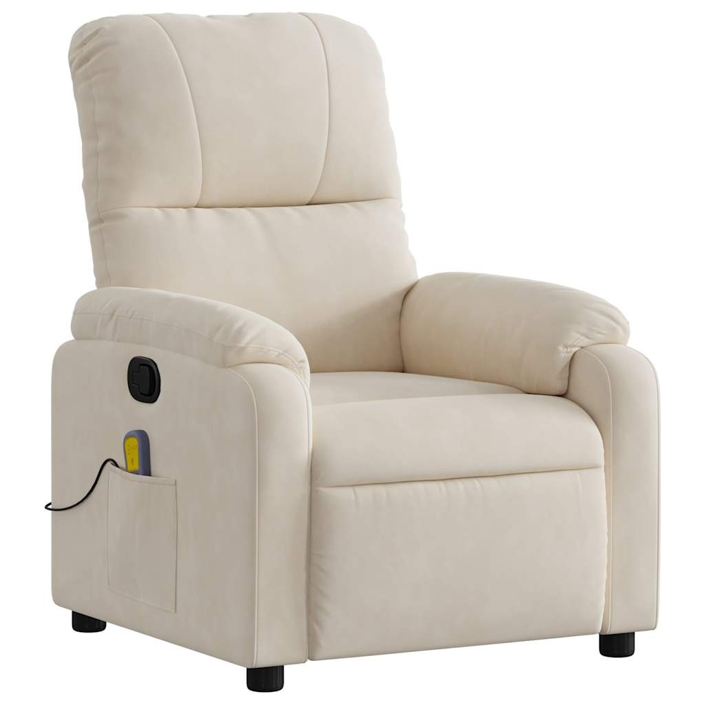Verstelbare Massagestoel Microvezel Beige - 55% Korting!