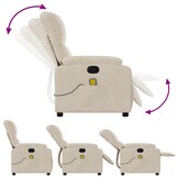 Verstelbare Massagestoel Microvezel Beige - 55% Korting!