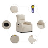 Verstelbare Massagestoel Microvezel Beige - 55% Korting!