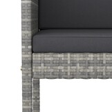 VidaXL Barkrukken (2 st) met Kussens - Poly Rattan Grijs - 34% Korting