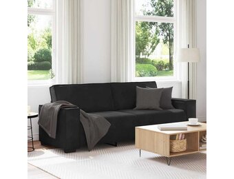 VidaXL Driezitsbank Fluweel Zwart 180 cm - 57% Korting!