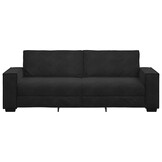 VidaXL Driezitsbank Fluweel Zwart 180 cm - 57% Korting!