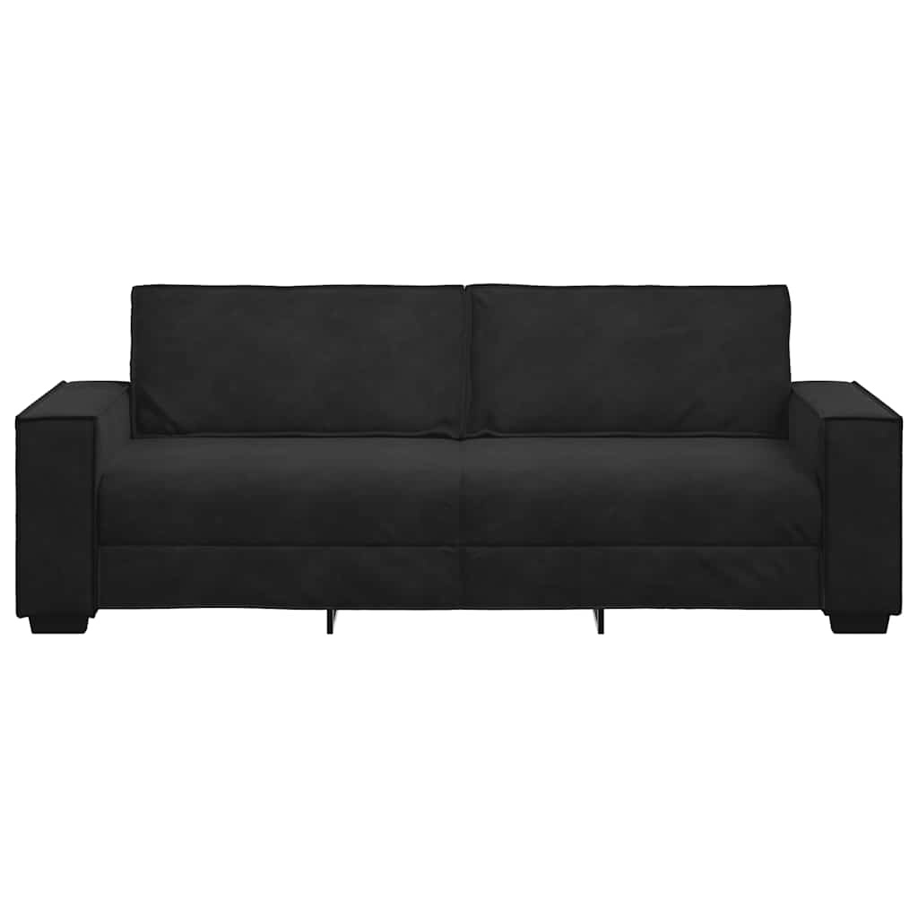 VidaXL Driezitsbank Fluweel Zwart 180 cm - 57% Korting!