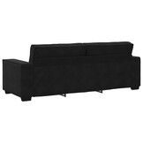 VidaXL Driezitsbank Fluweel Zwart 180 cm - 57% Korting!