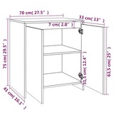 Bewerkt Hout Dressoir Betongrijs (70x41x75 cm) - 34% Korting