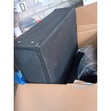 Zwarte Stof Bank met Kussen - 219x77x82cm - 55% Korting