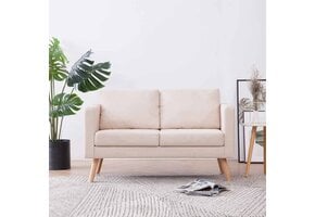 VidaXL Tweezitsbank Stof Crème - 55% Korting