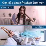 KLIM K9000 Mobiele Airconditioner 3-in-1 - Wit - 9000 BTU - Luchtkoeler, Ventilator & Ontvochtiger met Afstandsbediening