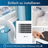 KLIM K9000 Mobiele Airconditioner 3-in-1 - Wit - 9000 BTU - Luchtkoeler, Ventilator & Ontvochtiger met Afstandsbediening