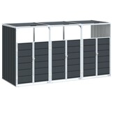 Containerberging voor 3 bakken (216x81x115cm) - Staal Antraciet - 54% Korting