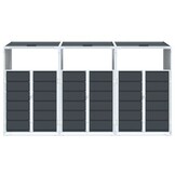 Containerberging voor 3 bakken (216x81x115cm) - Staal Antraciet - 54% Korting