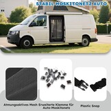 Vliegennet voor Camperbus Deuren - Zwart - VW T4/T5/T6 Insectenhor 163x158 cm