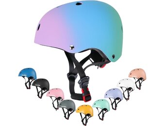 Glerc Kids Bike Helmet, Lightweight Adjustable Multi-Sport for Bicycle Skateboard Scooter, 2 Sizes Toddler Youth & Kids, Multiple Colors