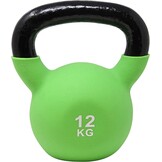POWRX Kettlebell neopreen 2-26 kg incl. workout I kogelhalter in verschillende kleuren en gewichten I vloervriendelijke vlieghalter (12 kg (lichtgroen)