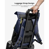 tomtoc Roll-Top laptop rugzak, lichtgewicht, waterbestendig reizen, woon-werkverkeer, informele dagrugzak voor 13-16 inch MacBook, universele 15,6 laptop, grote capaciteit verstelbaar 17-23 l,