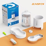 JUNSPOW 4L Kattenwaterdispenser met RVS Kom - Wit