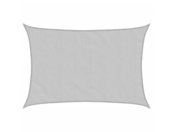vidaXL Zonnezeil 3,5x2,5 m 100% polyester oxford lichtgrijs