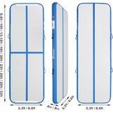 FBSPORT AirTrack-mat, gymnastiekmat met luchtpomp, trainingsmat met draagtas, turnmat voor thuis, outdoor, yoga, oefengymnastiek en nog veel meer, dikte 10 cm, lengte 4 m