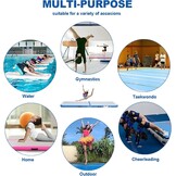 FBSPORT AirTrack-mat, gymnastiekmat met luchtpomp, trainingsmat met draagtas, turnmat voor thuis, outdoor, yoga, oefengymnastiek en nog veel meer, dikte 10 cm, lengte 4 m